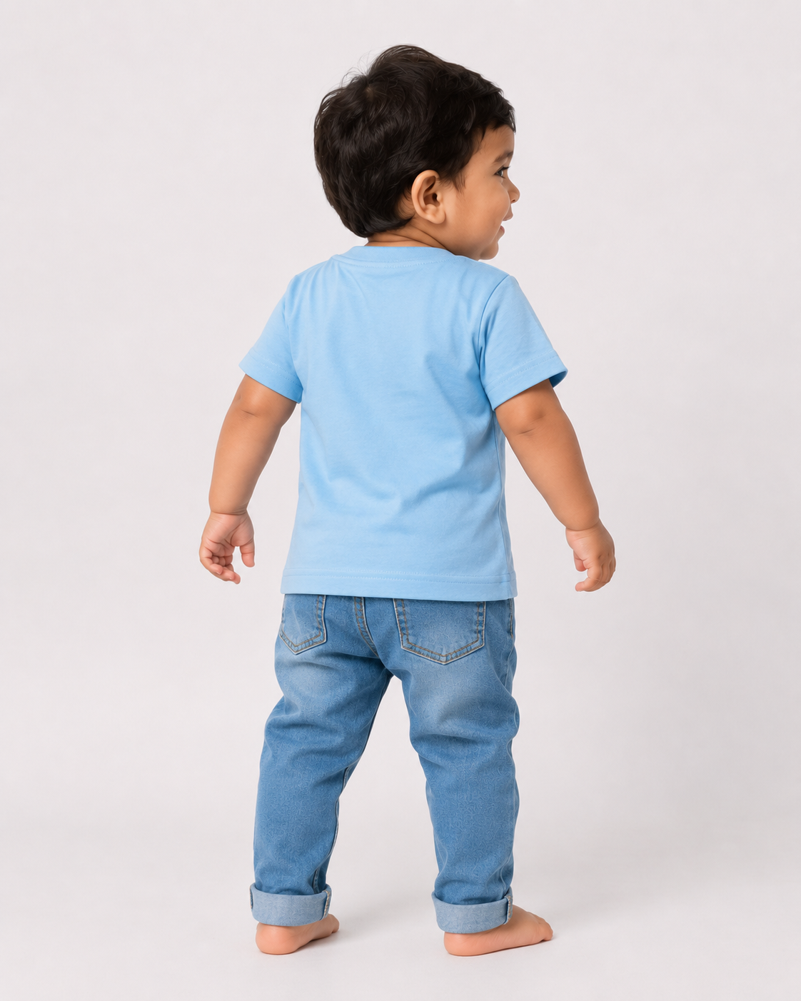 Kids' Boys Will Be Boys Oversized Print T-Shirt — Sky Blue